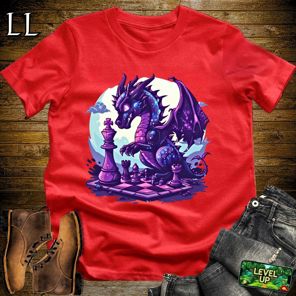 Chess Dragon Softstyle Tee - Red - LegacyLayers