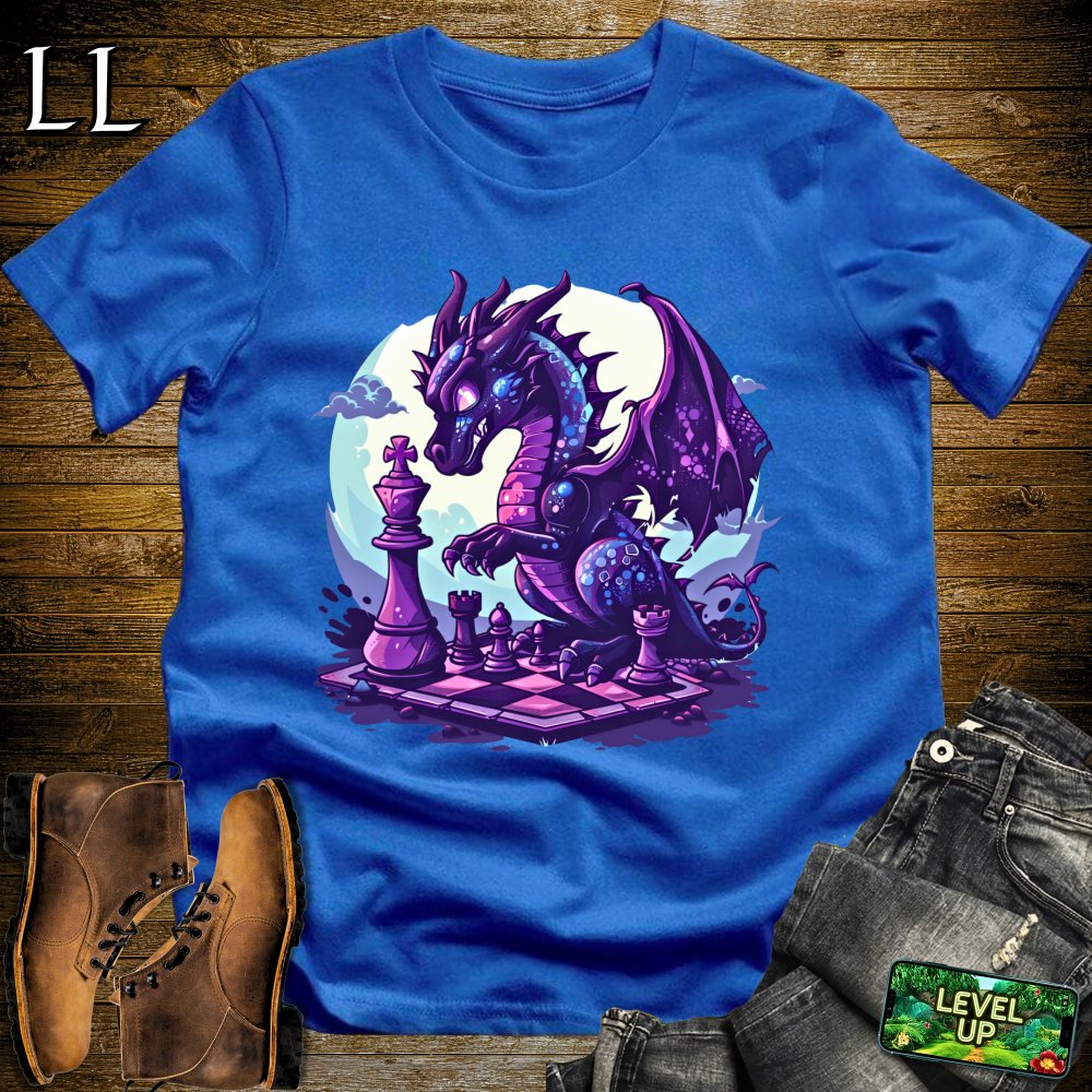 Chess Dragon Softstyle Tee - Royal - LegacyLayers