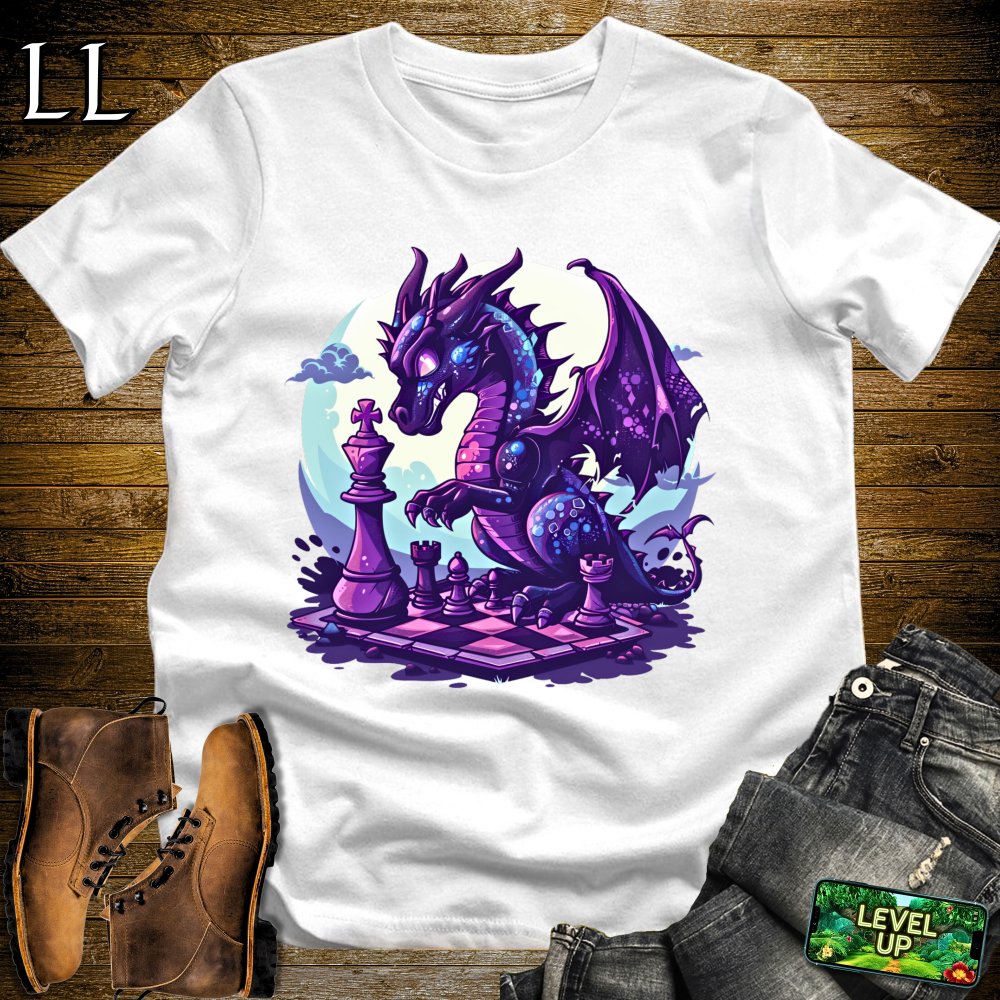 Chess Dragon Softstyle Tee - White - LegacyLayers