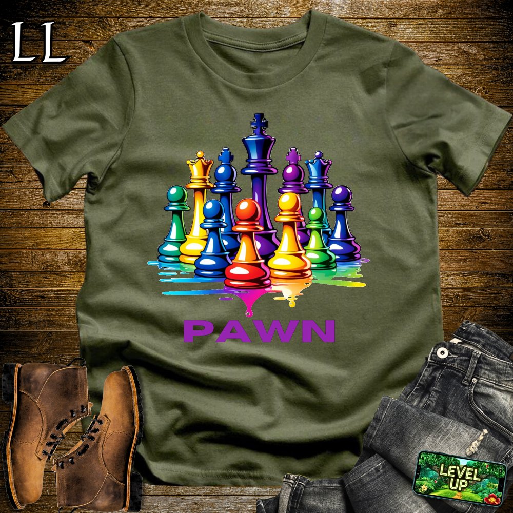 Chess Pawn Softstyle Tee - Military Green - LegacyLayers