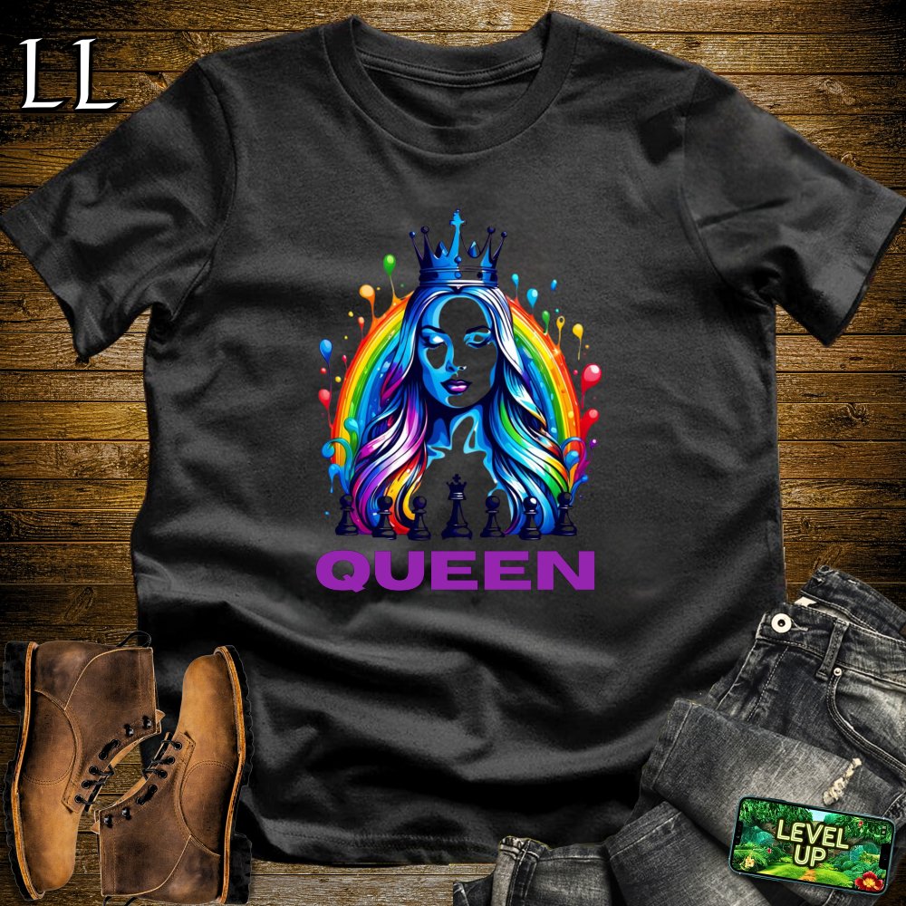 Chess Queen Softstyle Tee - Black - LegacyLayers