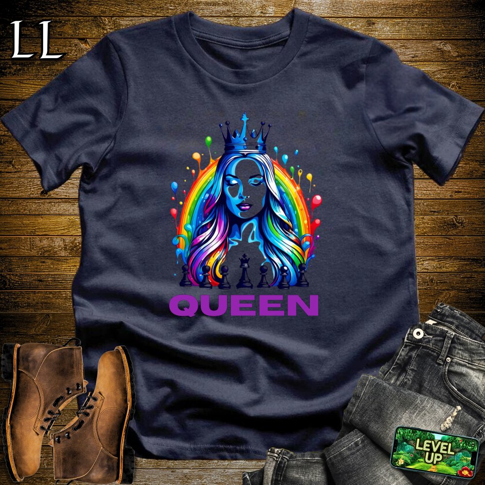 Chess Queen Softstyle Tee - Navy - LegacyLayers