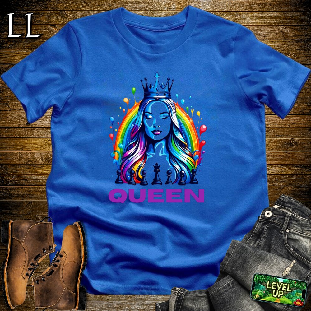 Chess Queen Softstyle Tee - Royal - LegacyLayers