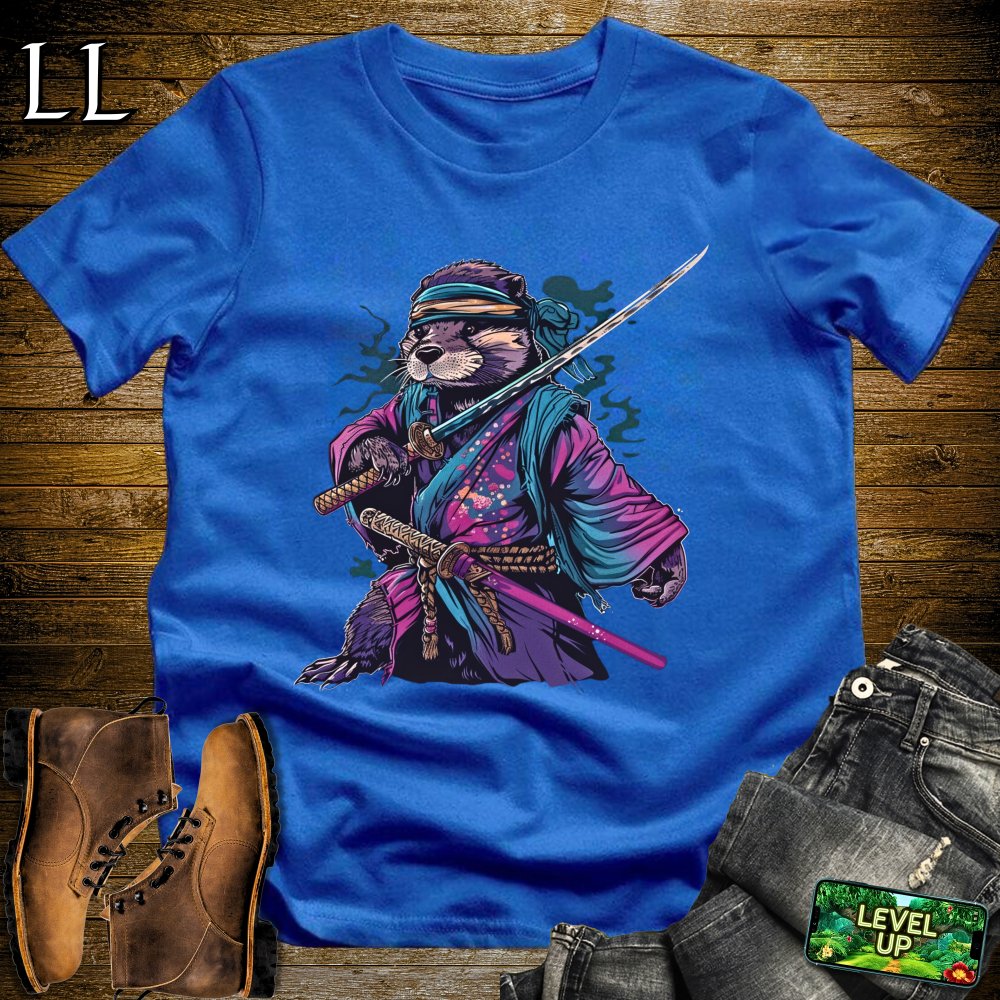 Chief Otter Samurai Light Blue | Funny Otter Lover Tee