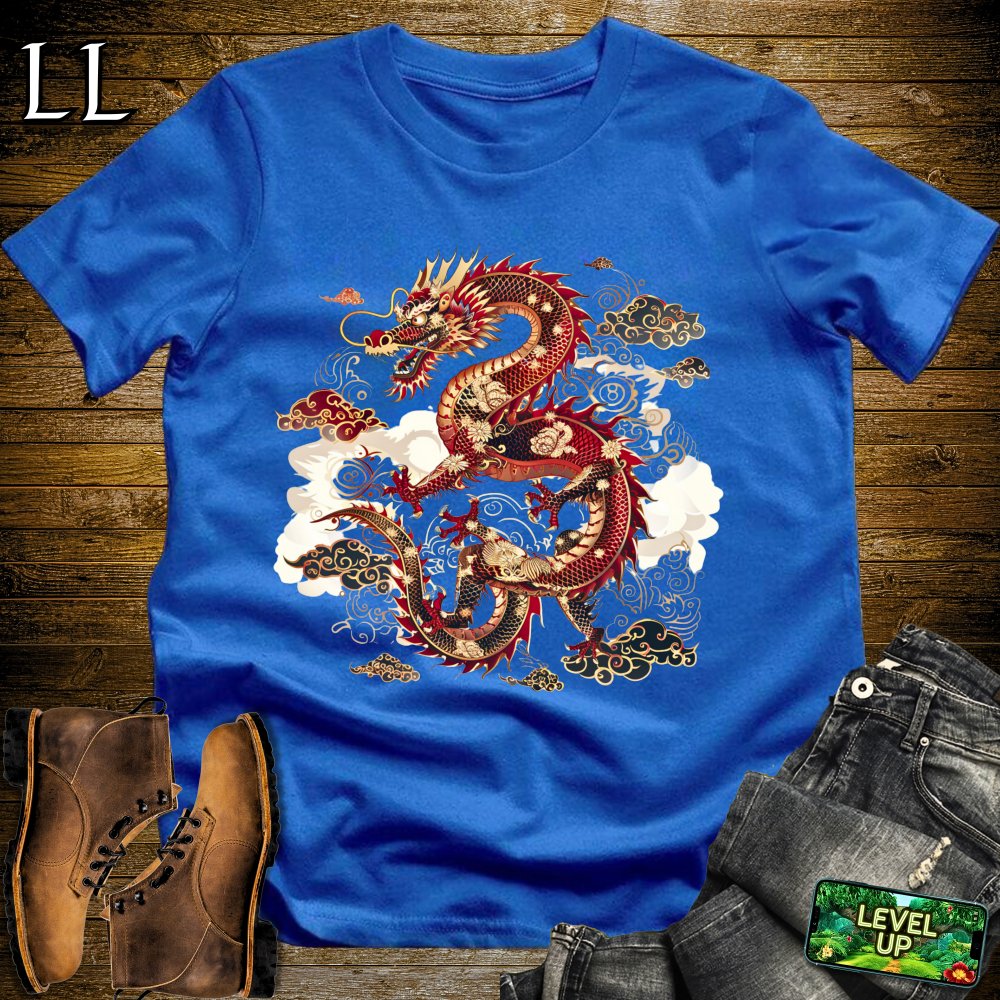 Chinese Dragon Softstyle Tee - Royal - LegacyLayers