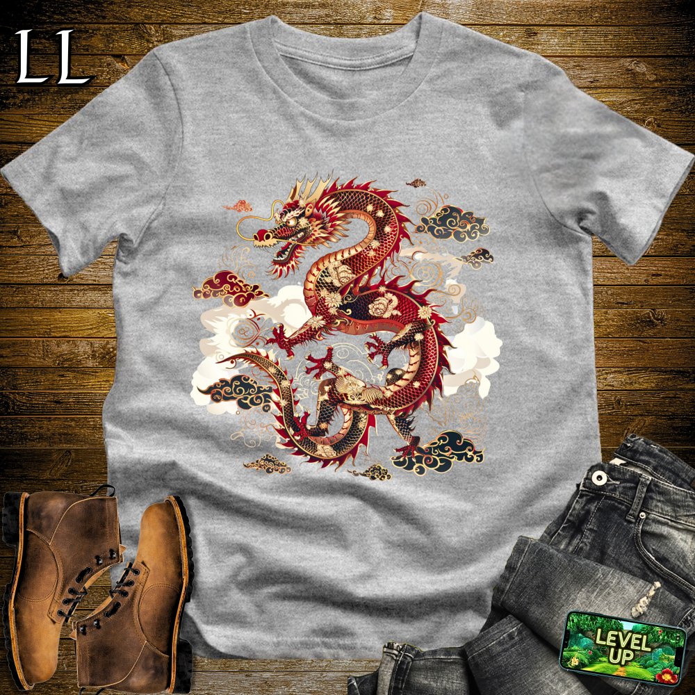 Chinese Dragon Softstyle Tee - Sport Grey - LegacyLayers