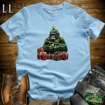Christmas Tree Gorilla Softstyle Tee Light Blue | Holiday Tee
