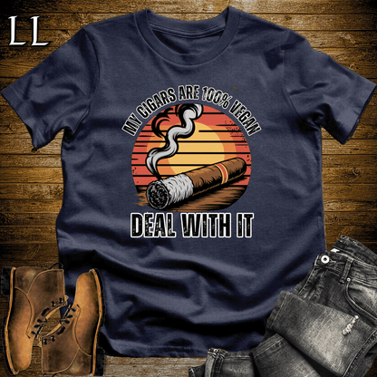 Cigars Are Vegan Shirt Navy | Funny Cigar Lover Tee