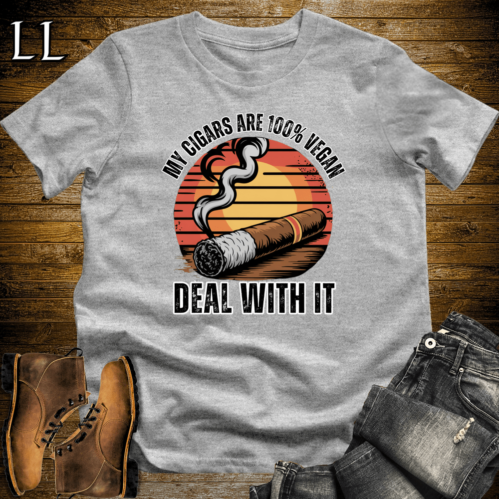 Cigars Are Vegan Shirt Sport Grey | Funny Cigar Lover Tee