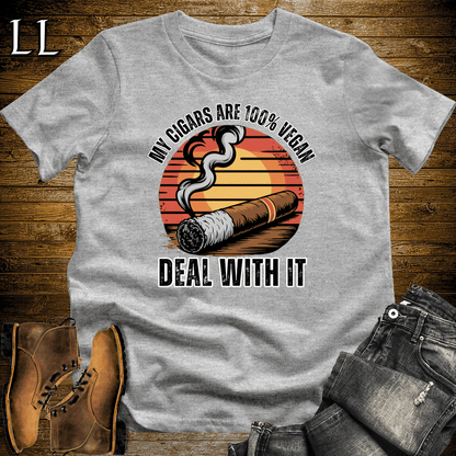 Cigars Are Vegan Shirt Sport Grey | Funny Cigar Lover Tee