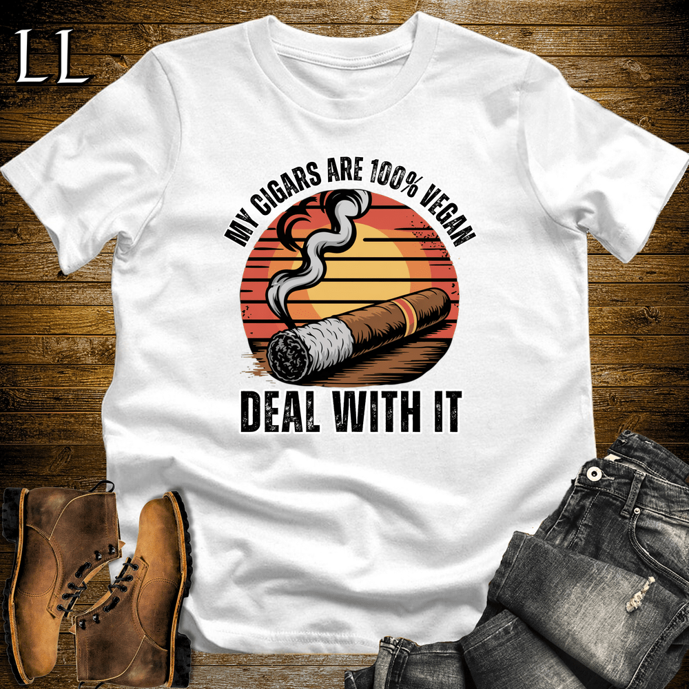 Cigars Are Vegan Shirt White | Funny Cigar Lover Tee