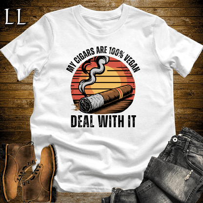 Cigars Are Vegan Shirt White | Funny Cigar Lover Tee