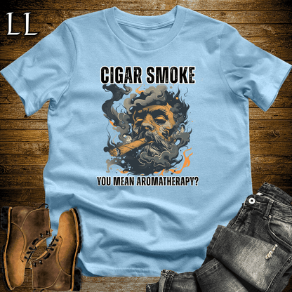 Cigar Aromatherapy Shirt Light Blue | Funny Cigar Lover Tee