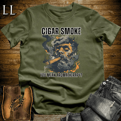 Cigar Aromatherapy Shirt Military Green | Funny Cigar Lover Tee