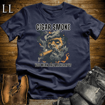 Cigar Aromatherapy Shirt Navy | Funny Cigar Lover Tee