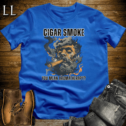 Cigar Aromatherapy Shirt Royal Blue | Funny Cigar Lover Tee