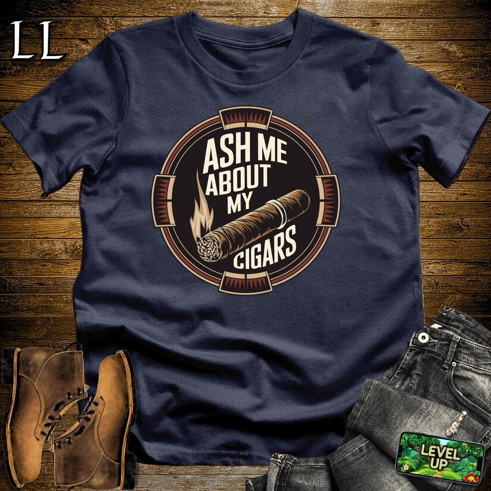 Cigar Ash Me About My Cigars - Navy - LegacyLayers