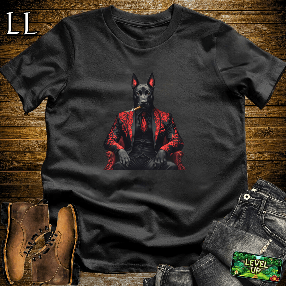 Belgian Malinois Cigar Shirt Black | Dog Lover Cigar Tee
