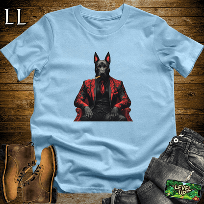 Belgian Malinois Cigar Shirt Light Blue | Dog Lover Cigar Tee