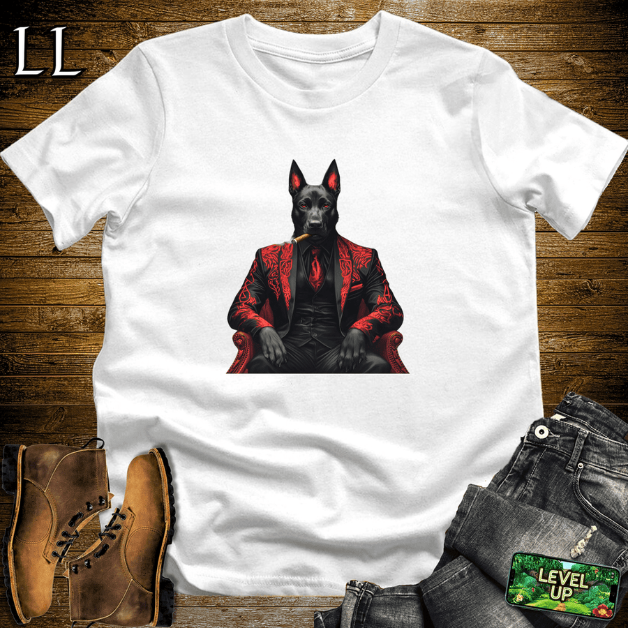 Belgian Malinois Cigar Shirt White | Dog Lover Cigar Tee