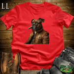Boxer Dog Cigar Shirt Red | Dog Lover Cigar Tee