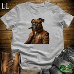 Boxer Dog Cigar Shirt Sport Grey | Dog Lover Cigar Tee