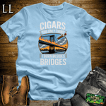 Cigar Burn Bridges Shirt Light Blue | Bold Cigar Lover Tee