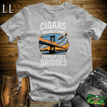 Cigar Burn Bridges Shirt Sport Grey | Bold Cigar Lover Tee