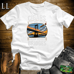 Cigar Burn Bridges Shirt White | Bold Cigar Lover Tee