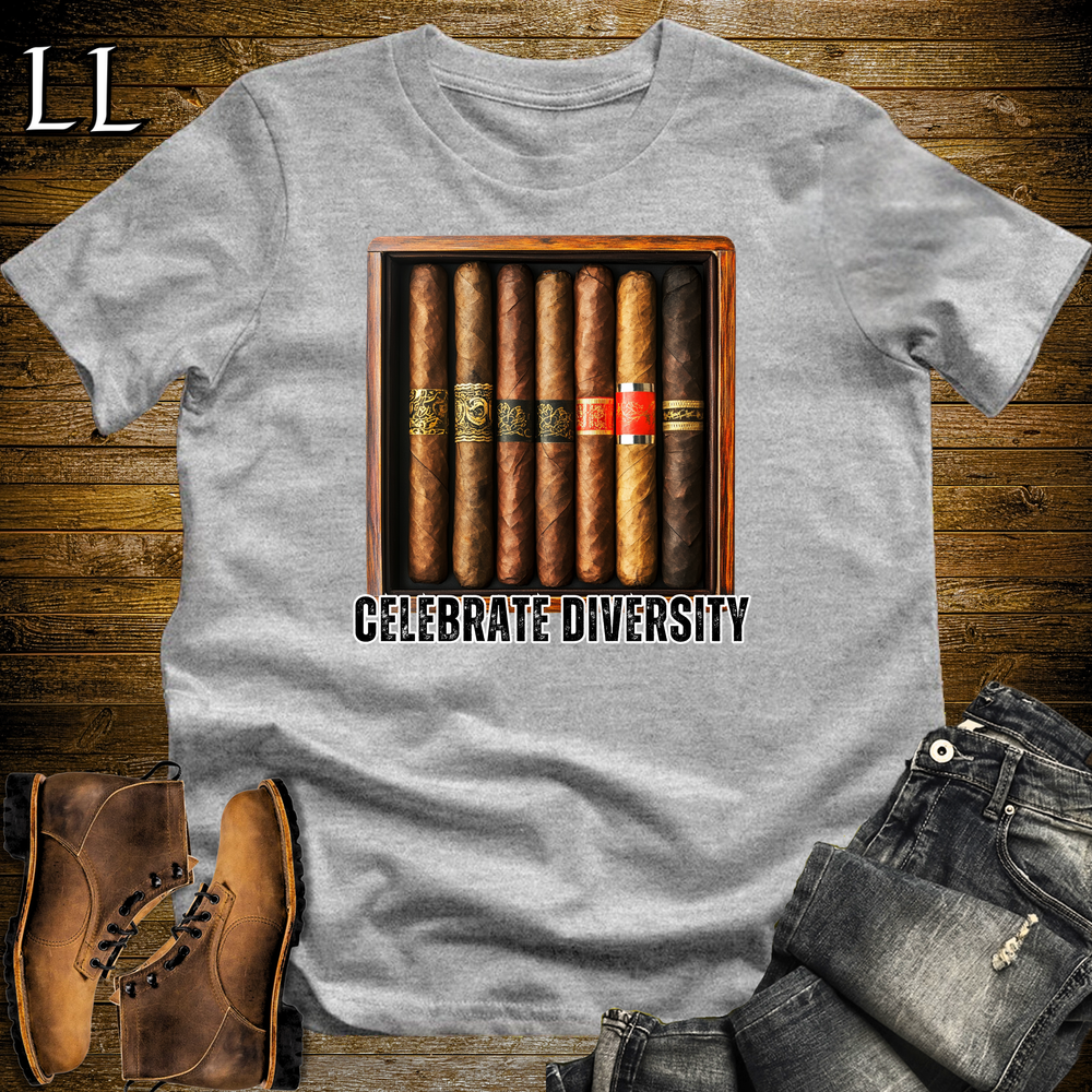 Cigar Celebrate Diversity Shirt Sport Grey | Funny Cigar Tee