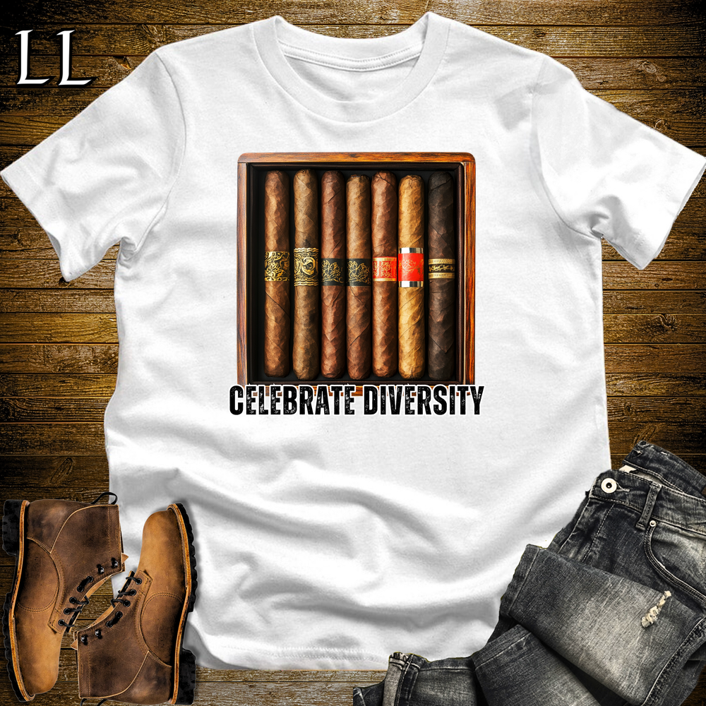 Cigar Celebrate Diversity Shirt White | Funny Cigar Tee