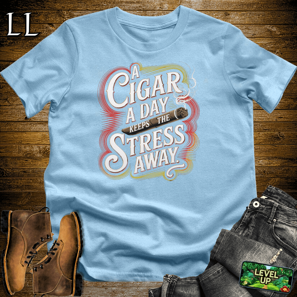 Cigar Cigar A Day - Light Blue - LegacyLayers