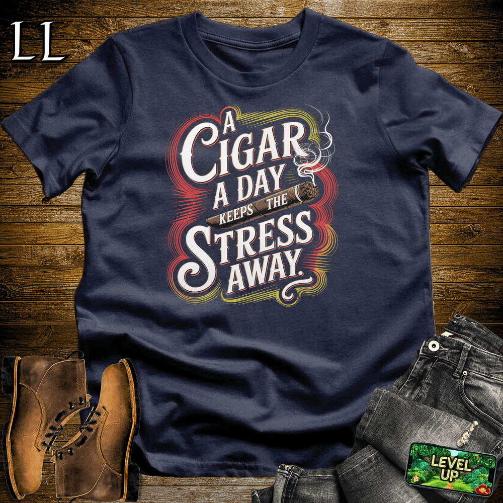 Cigar Cigar A Day - Navy - LegacyLayers