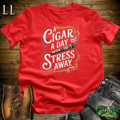 A Cigar A Day Shirt Red | Funny Cigar Lover Tee