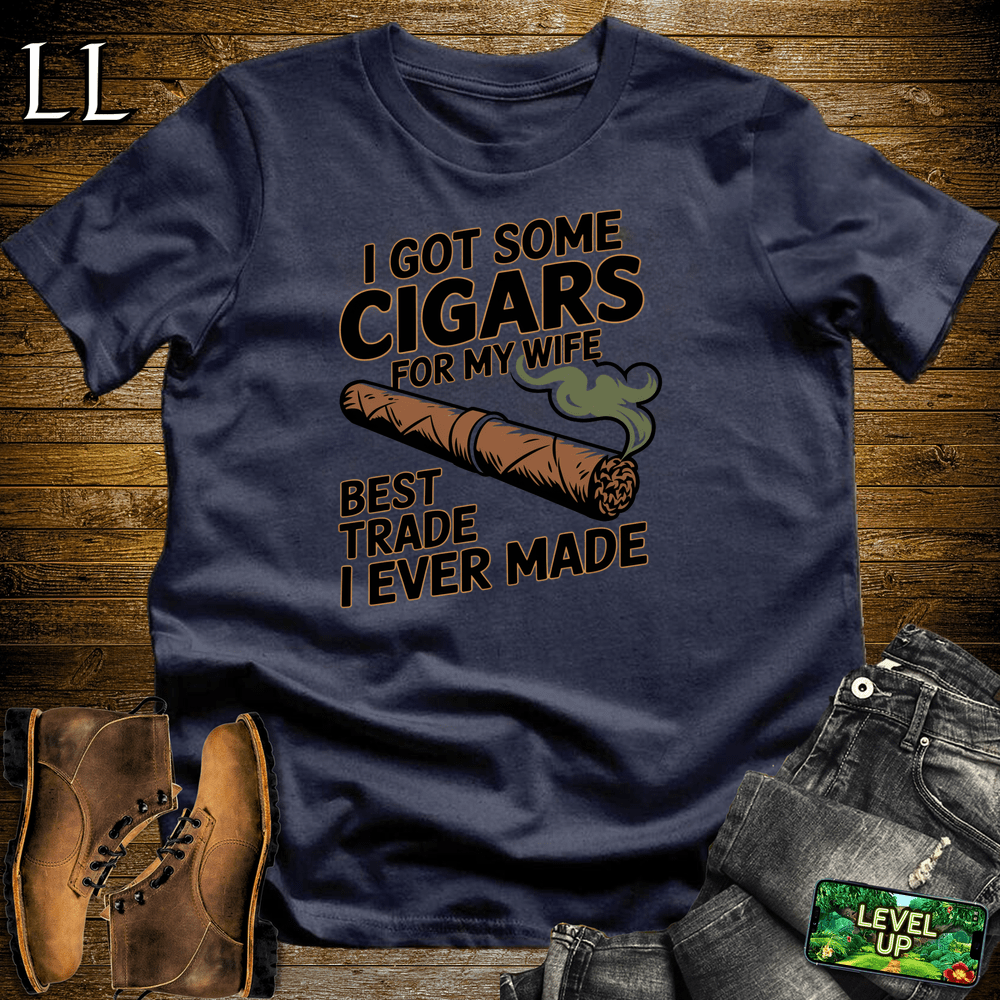 Cigar Cigars For My Wife - Navy - LegacyLayers