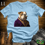 English Bulldog Cigar Shirt Light Blue | Dog Lover Cigar Tee