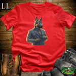 German Shepherd Cigar Shirt Red | Dog Lover Cigar Tee