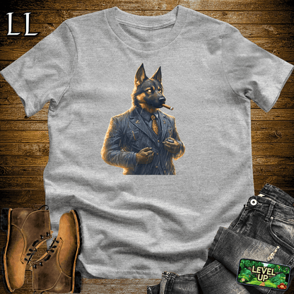 German Shepherd Cigar Shirt Sport Grey | Dog Lover Cigar Tee