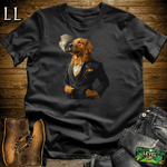 Golden Retriever Cigar Shirt Black | Dog Lover Cigar Tee