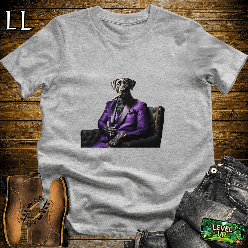 Great Dane Cigar Shirt Sport Grey | Dog Lover Cigar Tee