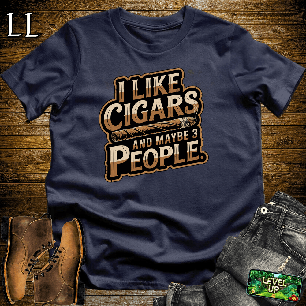 Cigar I Like Cigars And Maybe 3 People - Navy - LegacyLayers