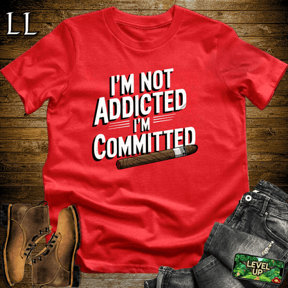 I'm Not Addicted Cigar Shirt Red | Funny Cigar Tee
