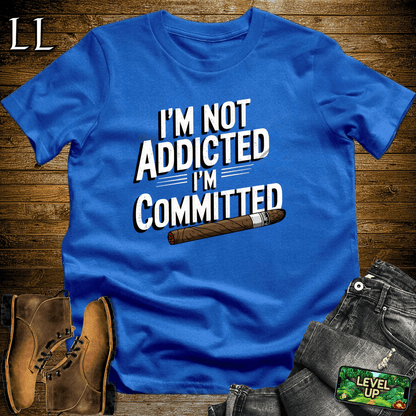 I'm Not Addicted Cigar Shirt Royal | Funny Cigar Tee