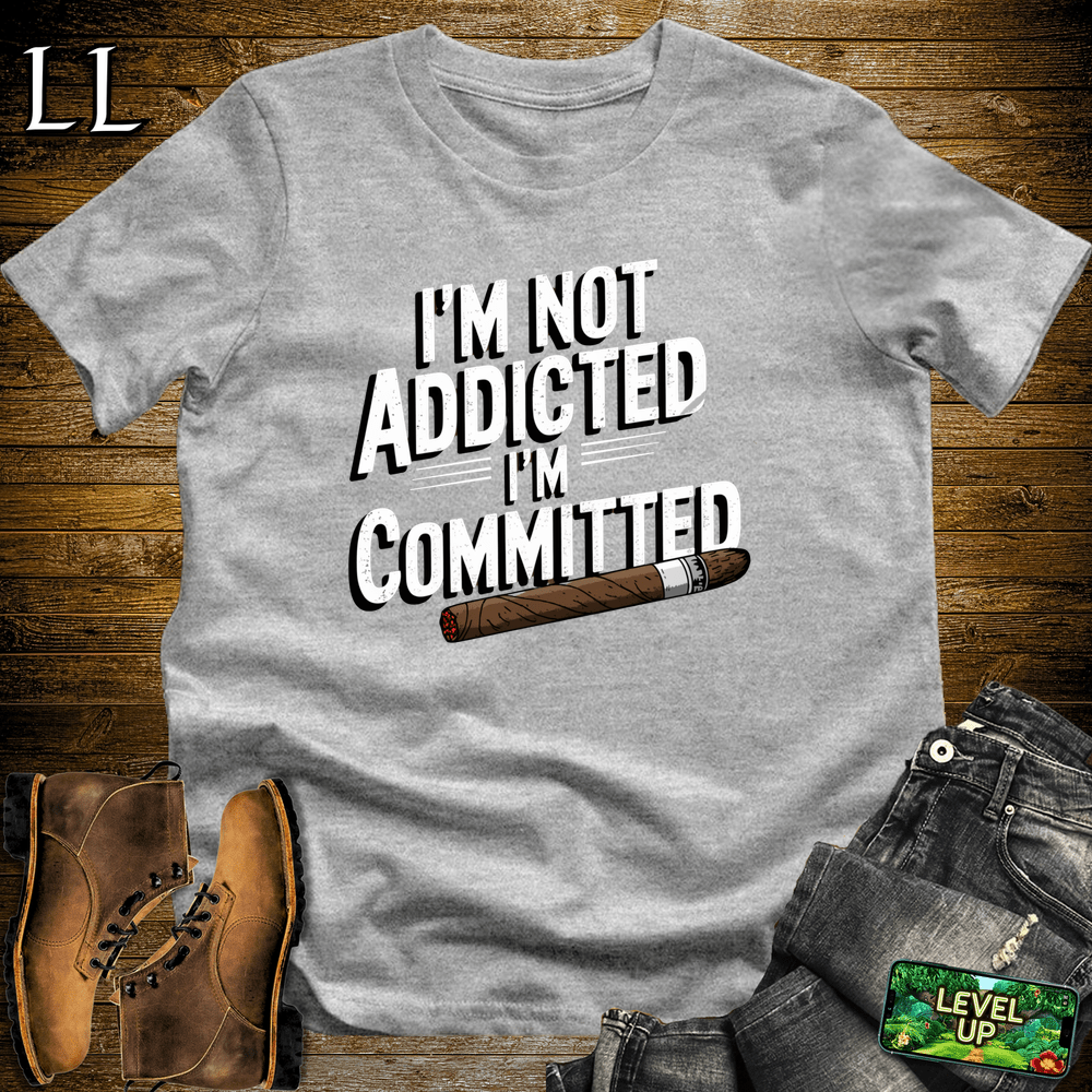 I'm Not Addicted Cigar Shirt Sport Grey | Funny Cigar Tee