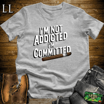 I'm Not Addicted Cigar Shirt Sport Grey | Funny Cigar Tee