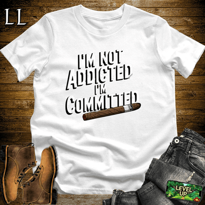 I'm Not Addicted Cigar Shirt White | Funny Cigar Tee