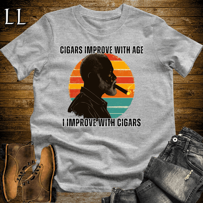 Improve With Age Cigar Shirt Sport Grey | Cigar Aging Tee