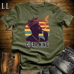 Cigar King Shirt Military Green | Cigar Lover Graphic Tee