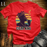 Cigar King Shirt Red | Cigar Lover Graphic Tee