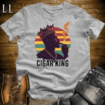 Cigar King Shirt Sport Grey | Cigar Lover Graphic Tee
